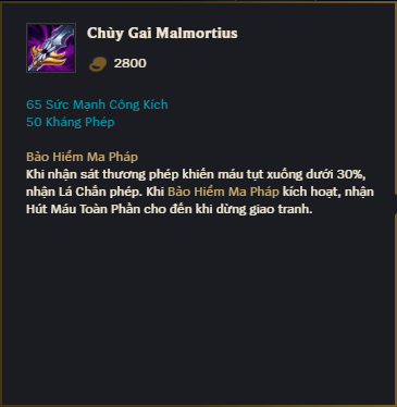 Chùy Gai Malmortius Chùy Gai Malmortius
